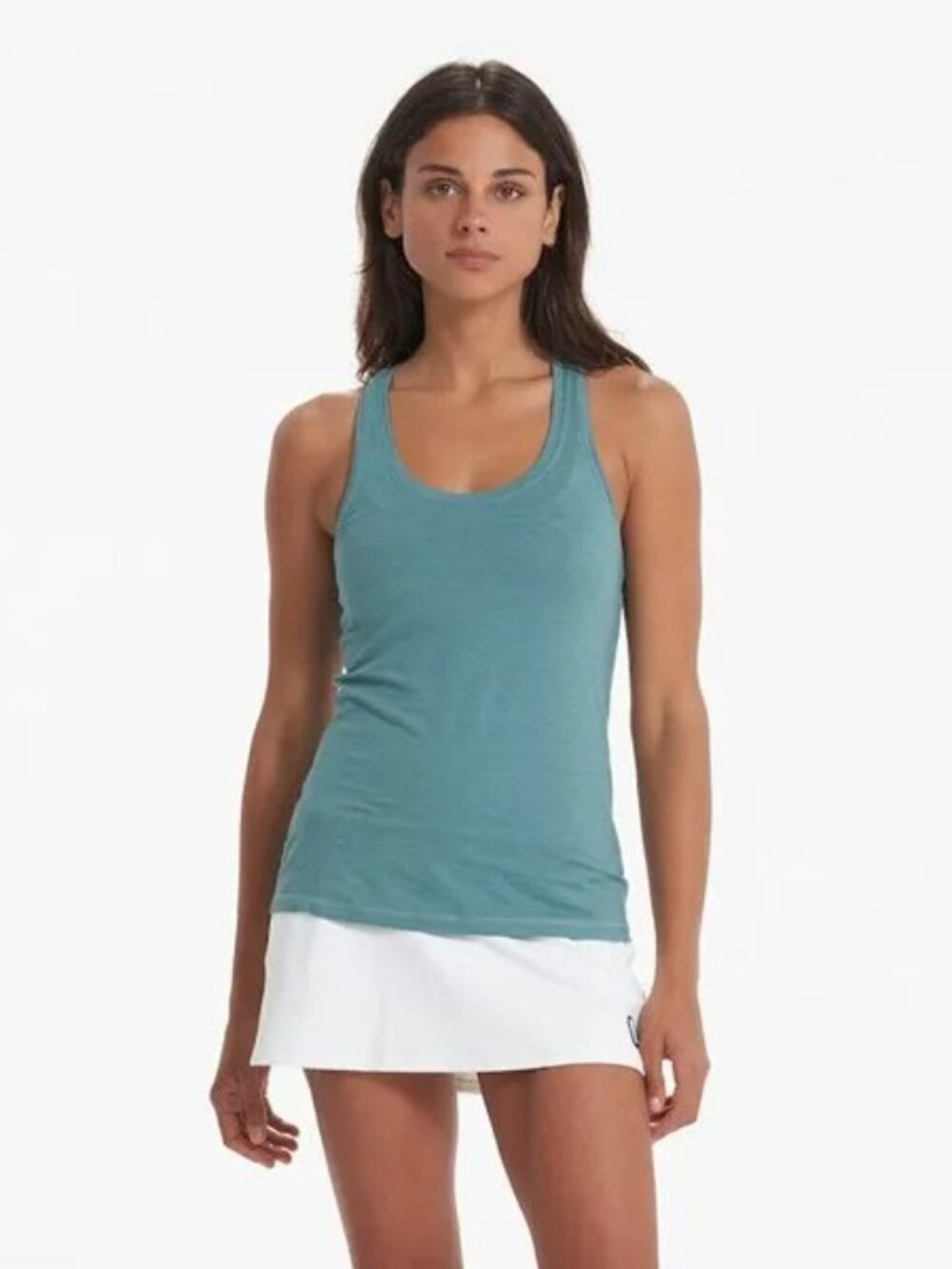 NWT Vuori Lux Performance Tank Top in Luna Heather Blue Size Large